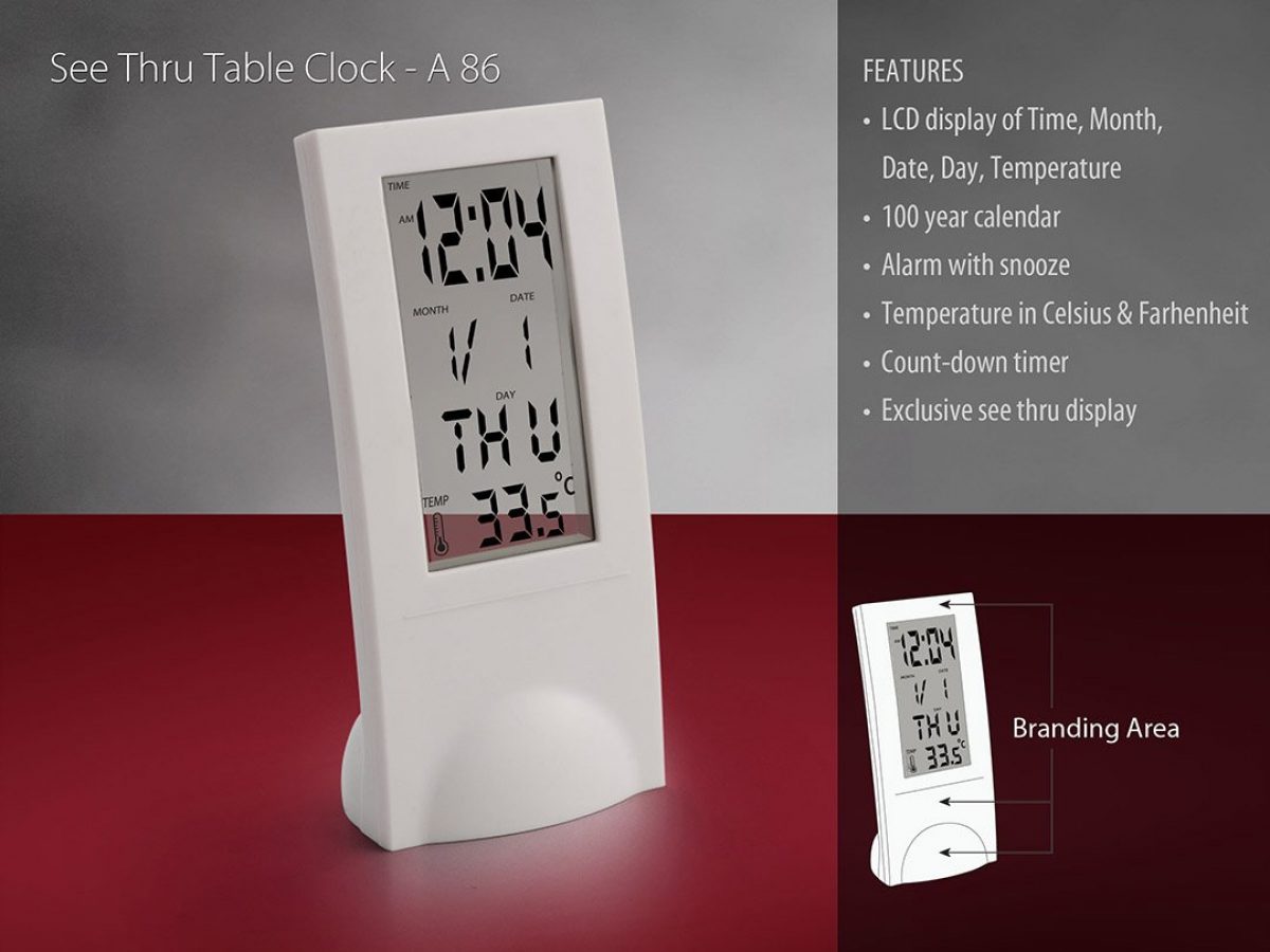 See thru table clock - Image 1