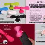 Pocket Mobile Fan for anywhere Cooling | Works with Micro USB, iPhone & Type C ports