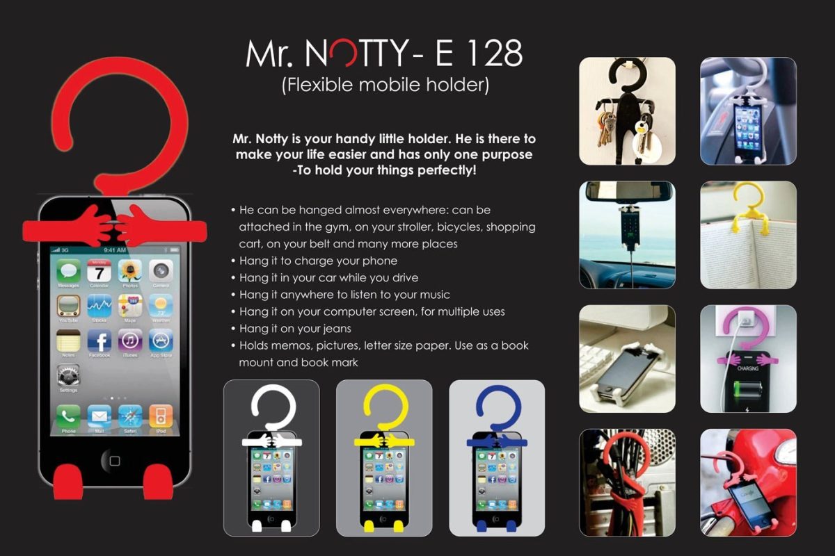 e128.jpg Mr. Notty: Flexible mobile holder (multipurpose) - Image 1