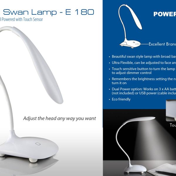 Flexi Lamp: Swan lamp with broad base