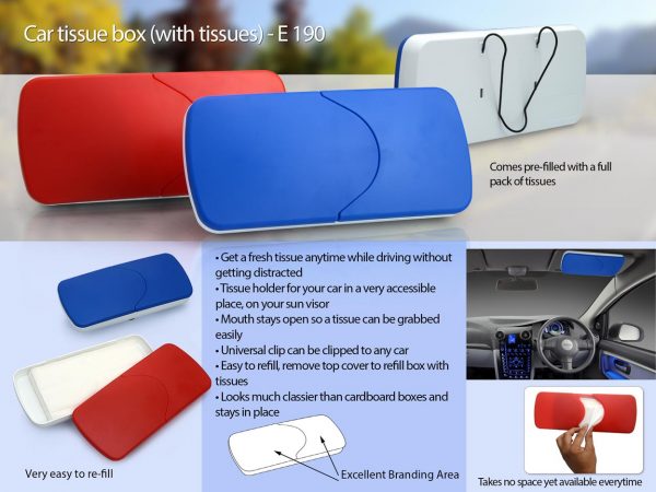 Car tissue box (with tissues)