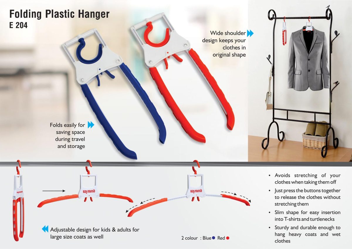 Folding Plastic hanger | Extendable arms for bigger clothes | Collapsible design - Image 1