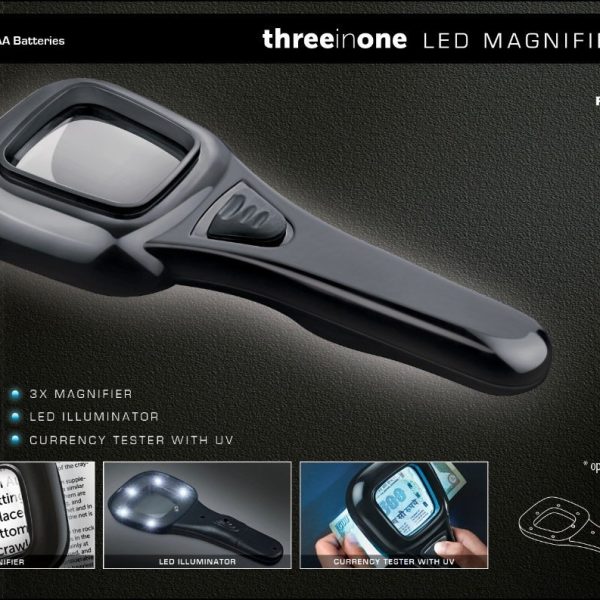 5 LED Magnifier with UV light (Square)