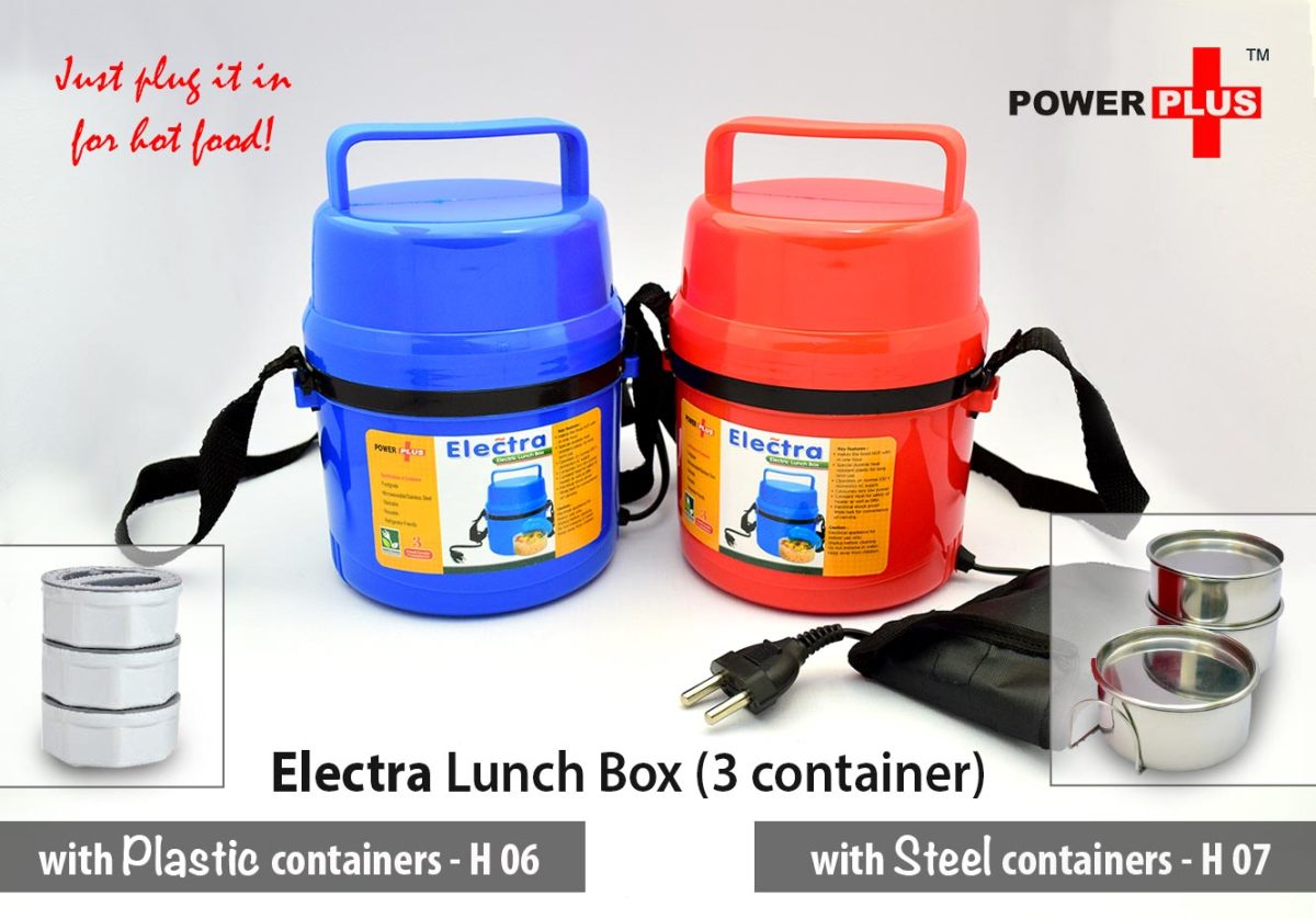 Electra Lunch Box Steel - 3 Container - Image 1