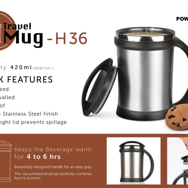 Vacuumized travel mug with Lid