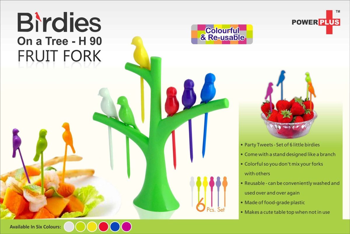 h90.jpg Birdies on a tree fruit fork set - Image 1