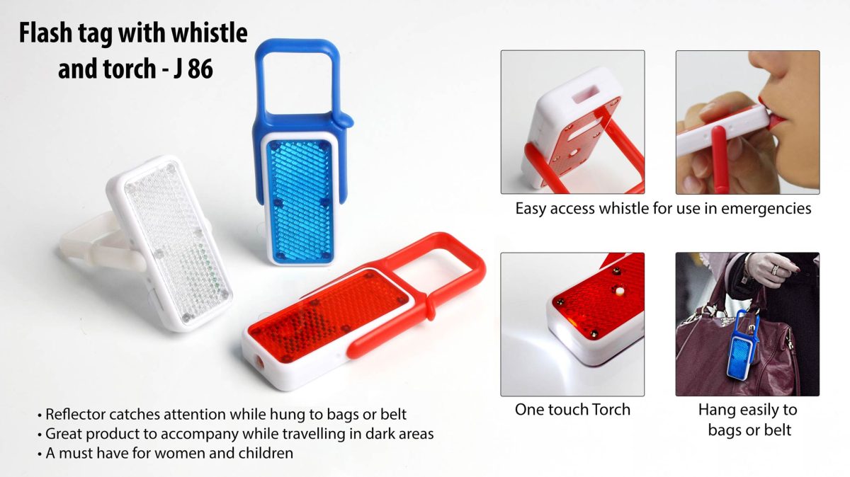 Flash tag with whistle and torch (with reflector) - Image 1