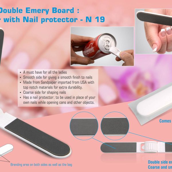 Folding Double Emery Board : Nail filer with Nail protector