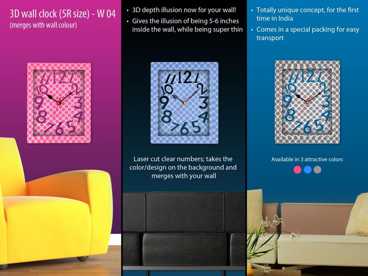 3D wall clock (5R size) - Image 1