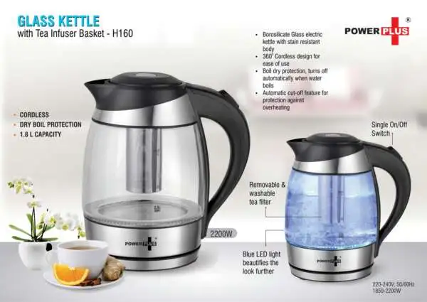 Glass Kettle with Tea infuser basket