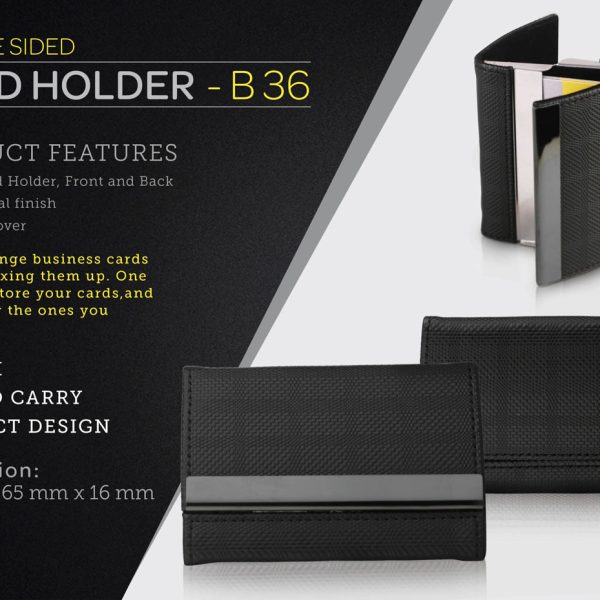 Double side card holder