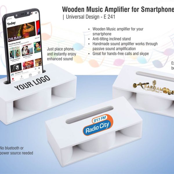 Wooden Music Amplifier for Smartphones | Universal Design (printing included MOQ 100 pc)