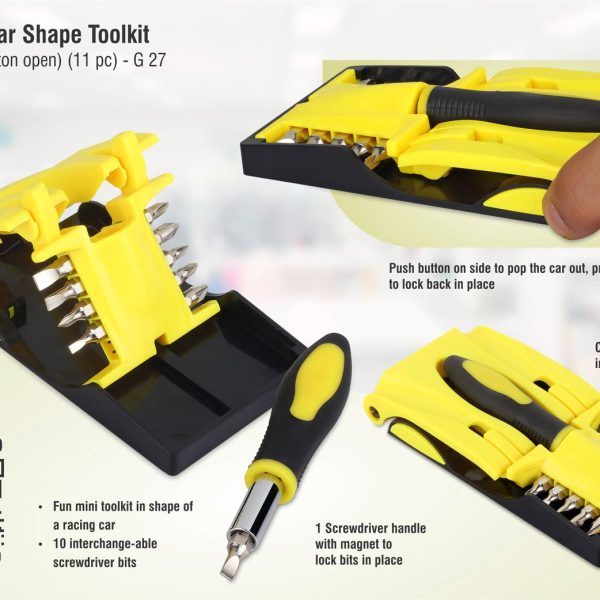 Racing car shape toolkit (Pop-out button open) (11 pc)
