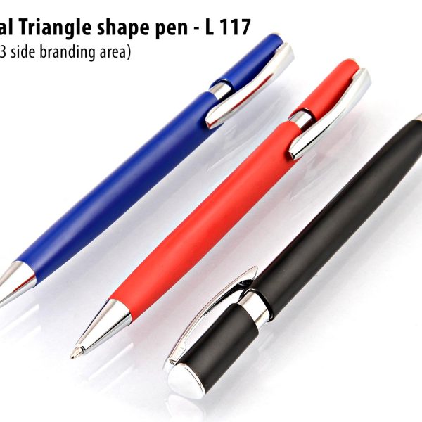 Metal triangle shape pen