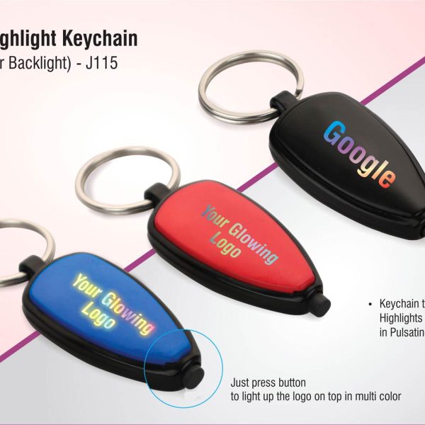 Logo highlight keychain (multicolor backlight)