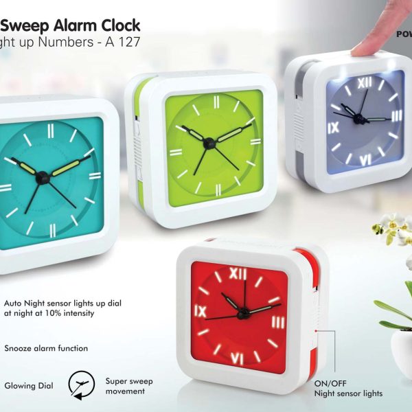 Super Sweep alarm clock with Light up numbers
