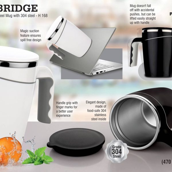 Cambridge Magic Stainless steel Mug with 304 steel | Spill free design (470 ml approx)