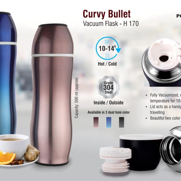 Curvy Bullet Vacuum flask (500 ml approx)