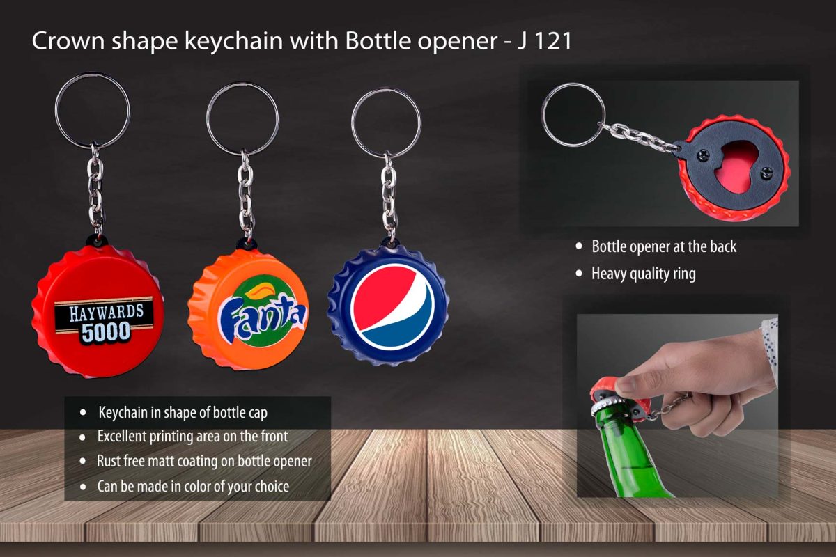 Crown shape keychain with Bottle opener - Image 1