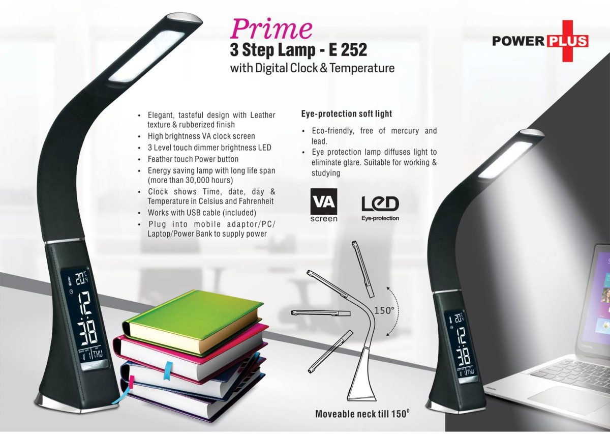 e252.jpg Prime: 3 step lamp with Digital clock and temperature - Image 1