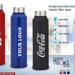 Straight steel bottle Colored | Capacity 750ml approx