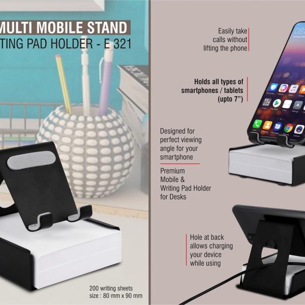 Metal mobile stand with Writing pad holder | 200 writing sheets included