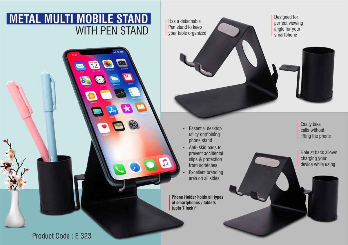 Metal mobile stand with Detachable Tumbler - Image 1