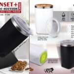 Sunset+ : Magic Suction Mug with Stainless Steel inside | Spill proof design | Leak Proof Lid | BPA Free | Capacity 360 ml approx
