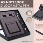 Gray Notebook Gift set: Multifunction Notebook With Classy Metal Pen