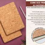 Cork Eco friendly A5 notebook with Memorandum & Edge coloring | 80 gsm sheets | 192 pages