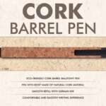 Cork barrel pen | Barrel completely made of cork