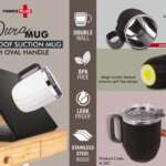 DuraMug: Spill Proof Suction mug with Oval handle | Capacity 350ml approx