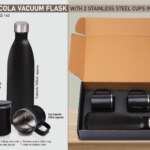 Set of Cola Vacuum Flask with 2 Stainless steel cups in Gift box
