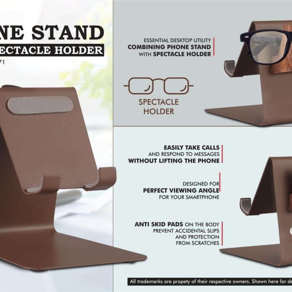 Phone stand with Spectacle holder | Perfect for glasses & goggles