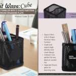 Orbit Wave Cube: Square Wiro tumbler with S shape partition & Round Branding Plate