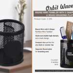 Orbit Wave: Round Wiro tumbler with S shape partition & Round Branding Plate