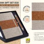 Notebook Gift set Eco: Cork & Linen A5 Notebook With Cork Bamboo Fiber Pen