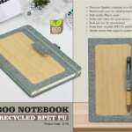 Bamboo notebook with recycled RPET PU | 192 writing sheets