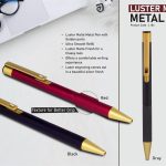 Luster matte Metal Pen with Golden parts