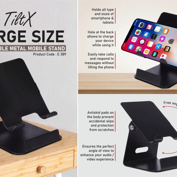 TiltX: Large size Adjustable metal mobile stand