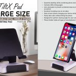 TiltX Pad: Large size Adjustable metal mobile stand with writing pad |  200 writing sheets