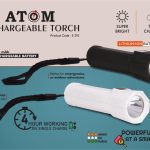 Atom: Rechargeable torch with Type C charging | 600 mah battery | 4 hour working on single charge