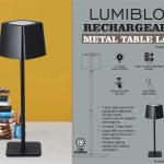 LumiBloc: Rechargeable Metal Table Lamp | 1800 mAh rechargeable battery