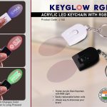 Keyglow RGB: Acrylic LED Keychain with RGB Light - Oval shape