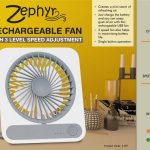 Zephyr: Rechargeable fan with 3 level speed adjustment | 1200mah battery