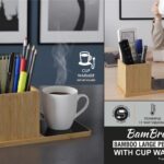 BamBrew: Bamboo Large Pen stand with Cup warmer