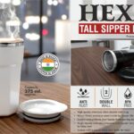Hexa : Tall sipper mug with Stainless steel inside | Capacity 375ml approx