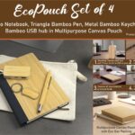 EcoPouch Set of 4: Bamboo Essentials Kit in Multipurpose Canvas Pouch